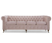 Chesterfield Light Pink Jasmine Velvet Négyszemélyes kanapé