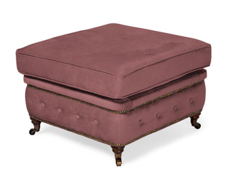 Chesterfield Rust Pink Velvet Zsámoly