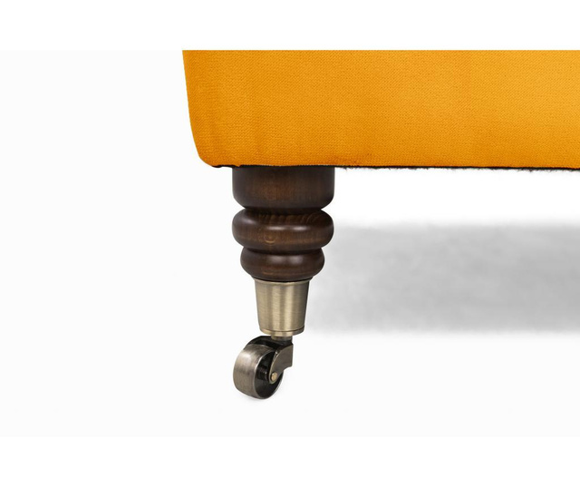 Tabure za noge Chesterfield Yellow Velvet