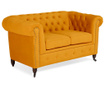 Chesterfield Yellow Velvet Kétszemélyes kanapé
