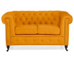 Chesterfield Yellow Velvet Kétszemélyes kanapé