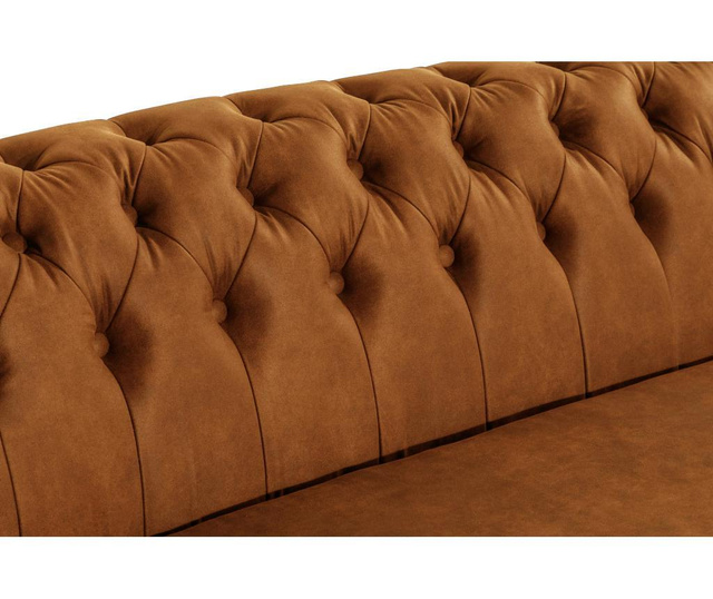 Триместно канапе Chesterfield Curved Vintage Cognac