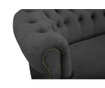 Sofa trosjed Chesterfield Curved Grey Velvet
