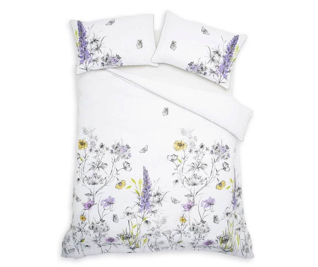 Lenjerie de pat King Ranforce Majoli Bahar Home Collection, Blossom, bumbac ranforce, 200x220 cm - 2