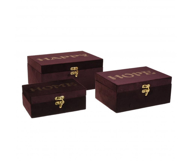 Комплект 3 кутии за бижута Bertina Red