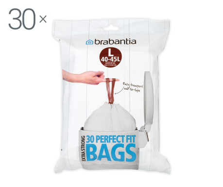 Set 30 saci de gunoi Brabantia, Brabantia, 45 L
