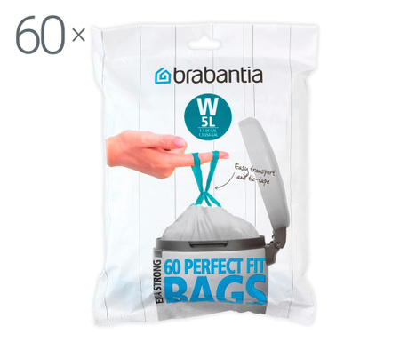 Σετ 60 σακούλες απορριμμάτων Brabantia 5 L