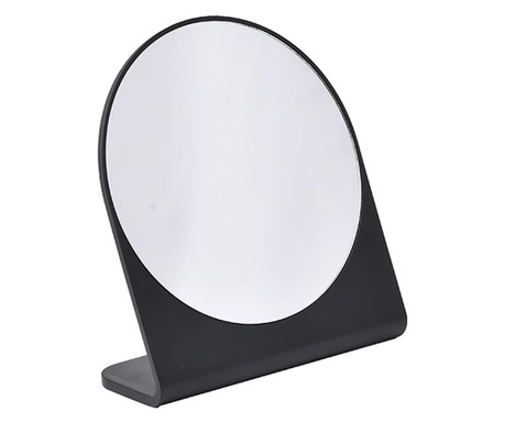 Oglinda cosmetica Tendance, Black, sticla, 19x17x1 cm, negru