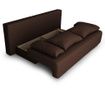 Georgia Etna Dark Brown Háromszemélyes kihúzható kanapé