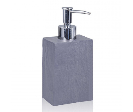 Dispenser pentru sapun lichid Tomasucci, Slate Grey, rasina, 8x5x10 cm, gri inchis