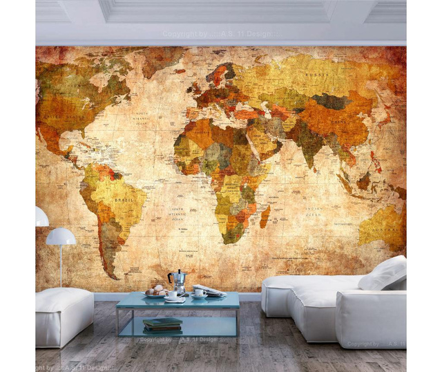 Stenska tapeta Old World Map 105x150 cm