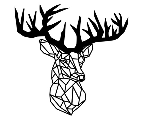 Decoratiune de perete Tanelorn, Deer3, metal, negru