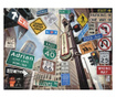 Фототапет Nyc Signs On A Coloured Background 231x300 см