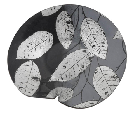 Platou Socadis, sticla, gri, 29x29x5 cm