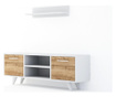 Set TV komoda i zidna polica Furny Home White Walnut