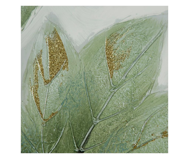 Tablou Eurofirany, Leaves, canvas pictat, 80x80 cm