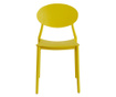 Set 4 scaune Unic Spot, Oval Yellow, galben, 51x41x81 cm