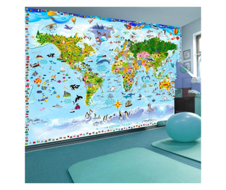 Fototapeta World Map For Kids 210x300 cm