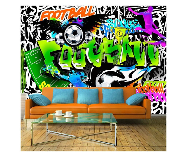 Fototapeta Football Graffiti 210x300 cm