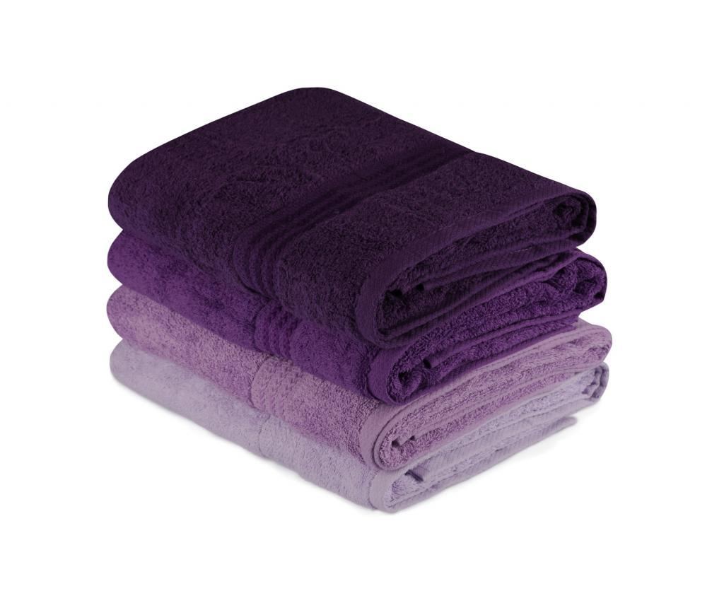 Set 4 kopalniških brisač Mavrična sivka 70x140 cm - 3