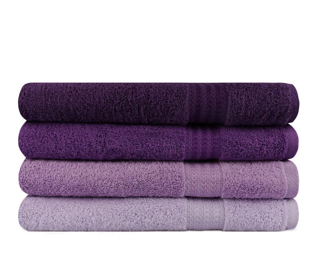 Set 4 kopalniških brisač Mavrična sivka 70x140 cm - 4