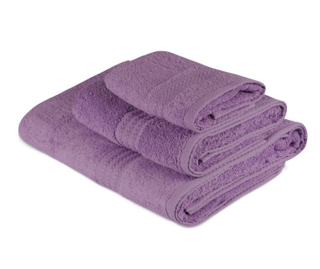 Комплект 3 кърпи за баня Simple Purple