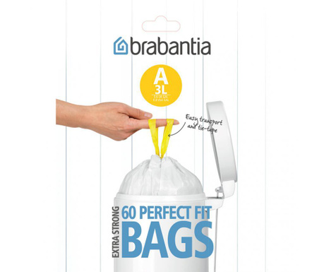 Set 60 saci de gunoi Brabantia, Brabantia, 3 L