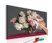Καμβάς ζωγραφικής ανά αριθμό κιτ Do It Yourself White Flowers In A Vase 40x60 cm