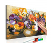 Καμβάς ζωγραφικής ανά αριθμό κιτ Do It Yourself Vase Of Pansies 40x60 cm