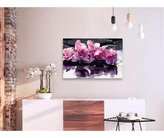 Καμβάς ζωγραφικής ανά αριθμό κιτ Do It Yourself Purple Orchid 40x60 cm