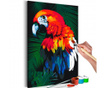 Καμβάς ζωγραφικής ανά αριθμό κιτ Do It Yourself Parrot 40x60 cm