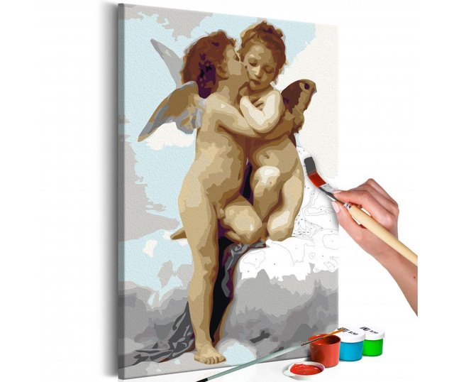 Καμβάς ζωγραφικής ανά αριθμό κιτ Do It Yourself Angels (Love) 40x60 cm
