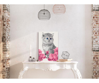 Καμβάς ζωγραφικής ανά αριθμό κιτ Do It Yourself Kitty Cat 40x60 cm