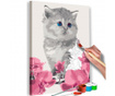 Καμβάς ζωγραφικής ανά αριθμό κιτ Do It Yourself Kitty Cat 40x60 cm