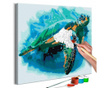Καμβάς ζωγραφικής ανά αριθμό κιτ Do It Yourself Turtle 40x40 cm