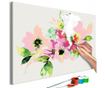 Kit tablou canvas DIY dupa numere Artgeist, Colourful Flowers