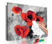 Καμβάς ζωγραφικής ανά αριθμό κιτ Do It Yourself Bouquet of Poppies 40x60 cm
