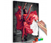 Καμβάς ζωγραφικής ανά αριθμό κιτ Do It Yourself Red Dress 40x60 cm