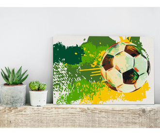 Καμβάς ζωγραφικής ανά αριθμό κιτ Do It Yourself Football Emotions 40x60 cm