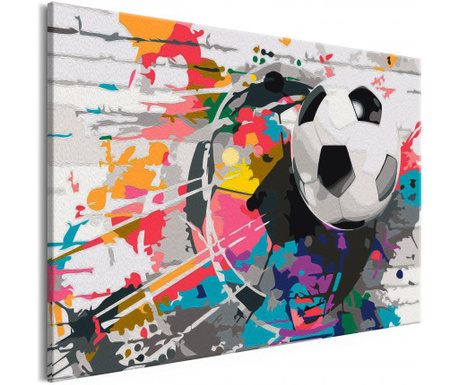 Комплект платно за рисуване по номера Направи си Сам Colourful Ball 40x60 cm