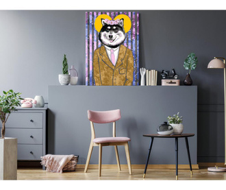 Καμβάς ζωγραφικής ανά αριθμό κιτ Do It Yourself Dog in Suit 40x60 cm