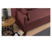 Canapea extensibila cu 3 locuri Balcab Home, rosu claret, 208x81x85 cm