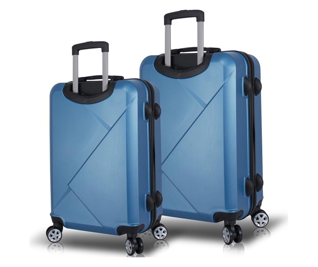 Diamond Blue 2 db Gurulós bőrönd