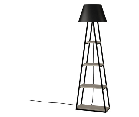 Lampadar Decortie, PAL melaminat, maro deschis/negru, 50x22x165 cm