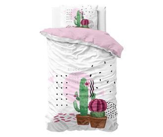 Set Posteljina Single Love your Cactus White