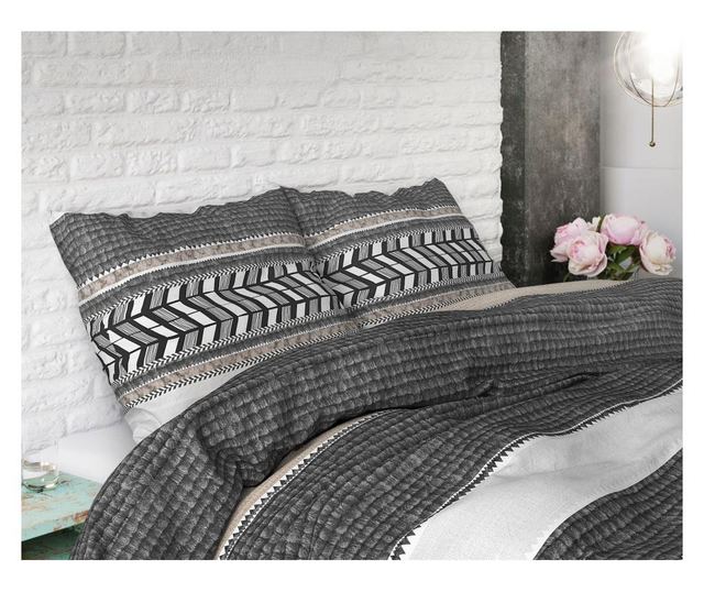 Set posteljina Single Ranforce Northern Stripe Grey