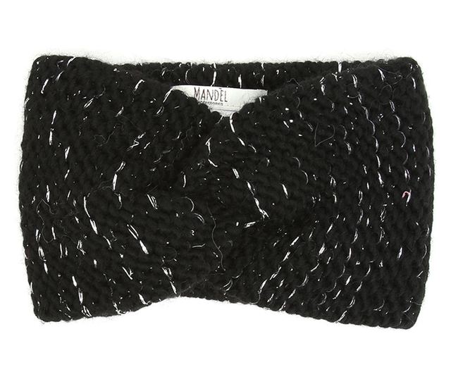 Ženska traka za kosu Glitter Black 12x25 cm