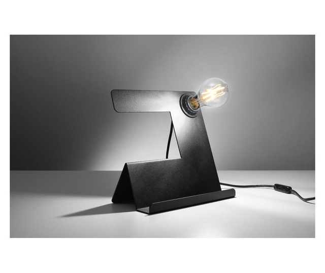 Lampa de masa Nice Lamps, Gabriel Black, otel, negru, 25x24x17 cm