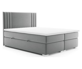 Легло с  място за съхранение Saint Light Grey 180x200 см