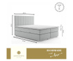 Легло с  място за съхранение Saint Tropez Beige 160x200 см